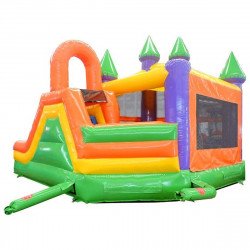 dlx cas 20b back 1649287513 Rainbow Deluxe Castle Bounce House